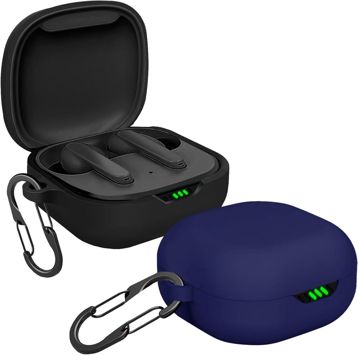 Dunne en Schokbestendige Oplader voor Bluetooth Hoofdtelefoon, Beschermhoes in Zwart en Blauw, Perfecte Pasvorm en Duurzaam Materiaal