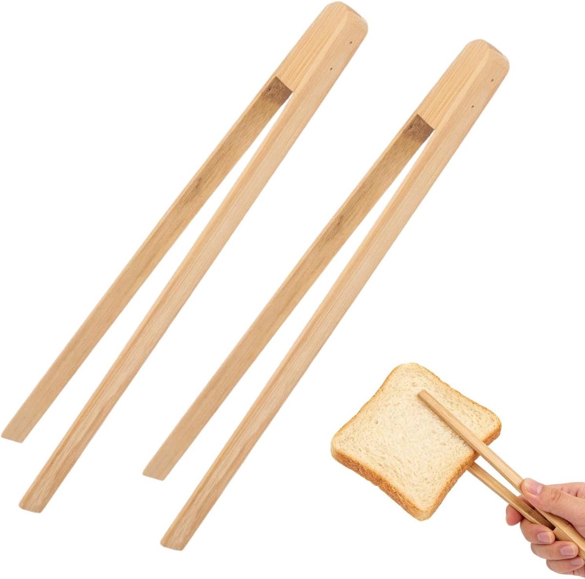Duurzame Bamboe Toast Flip Flops 25cm, Herbruikbare Keukenhulpmiddelen voor Sushi, Brood en Fruit