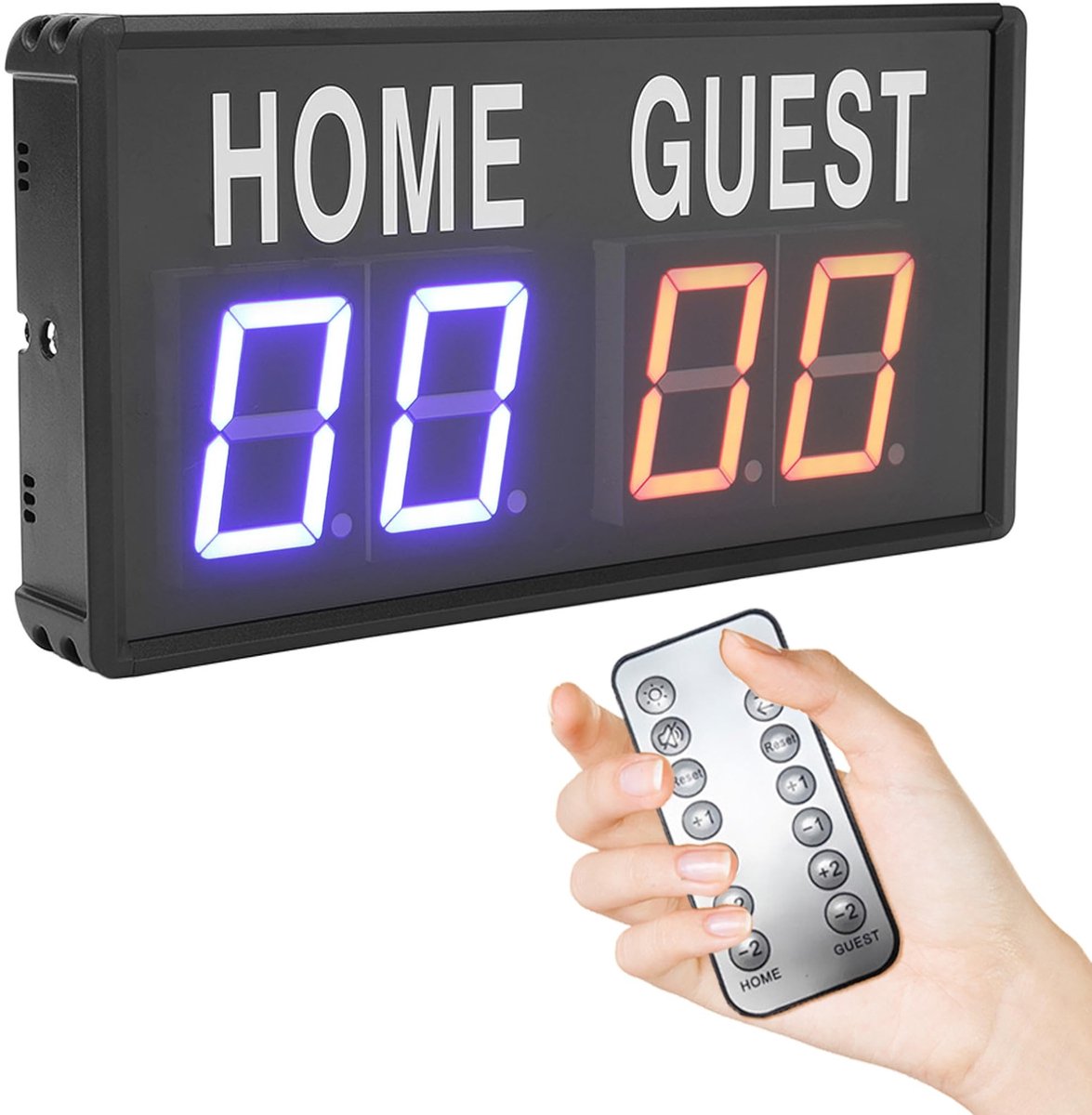 Allecto - Digitale Scorebord - Score Keeper - Met afstandsbediening - Ideaal voor cornhole - Verstelbare helderheid - Geschikt voor sport en spel -...