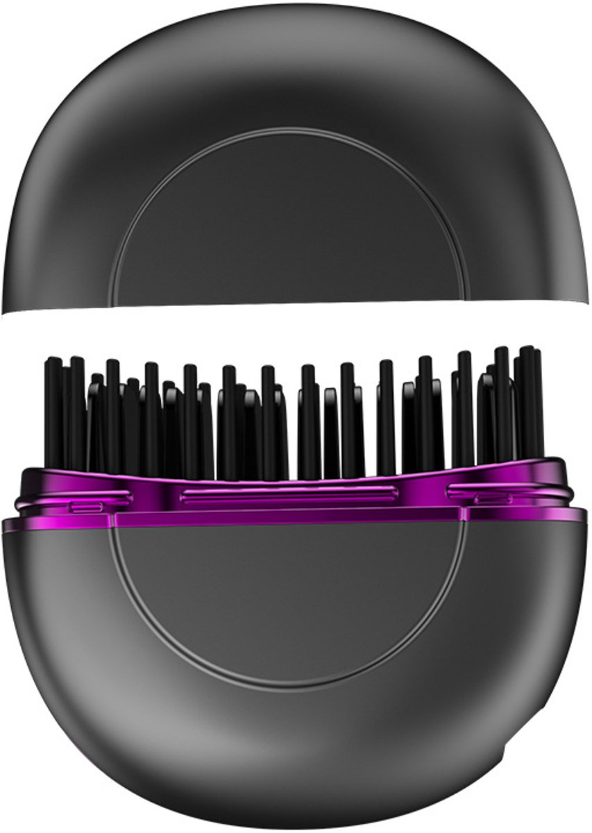 Draadloze Stijlborstel Mini - Draagbare Keramische Warmteborstel - Travel Hair Straightener met 1200mAh Accu - Anti-Statisch en Haarbescherming - Compacte Stijlkam voor Onderweg