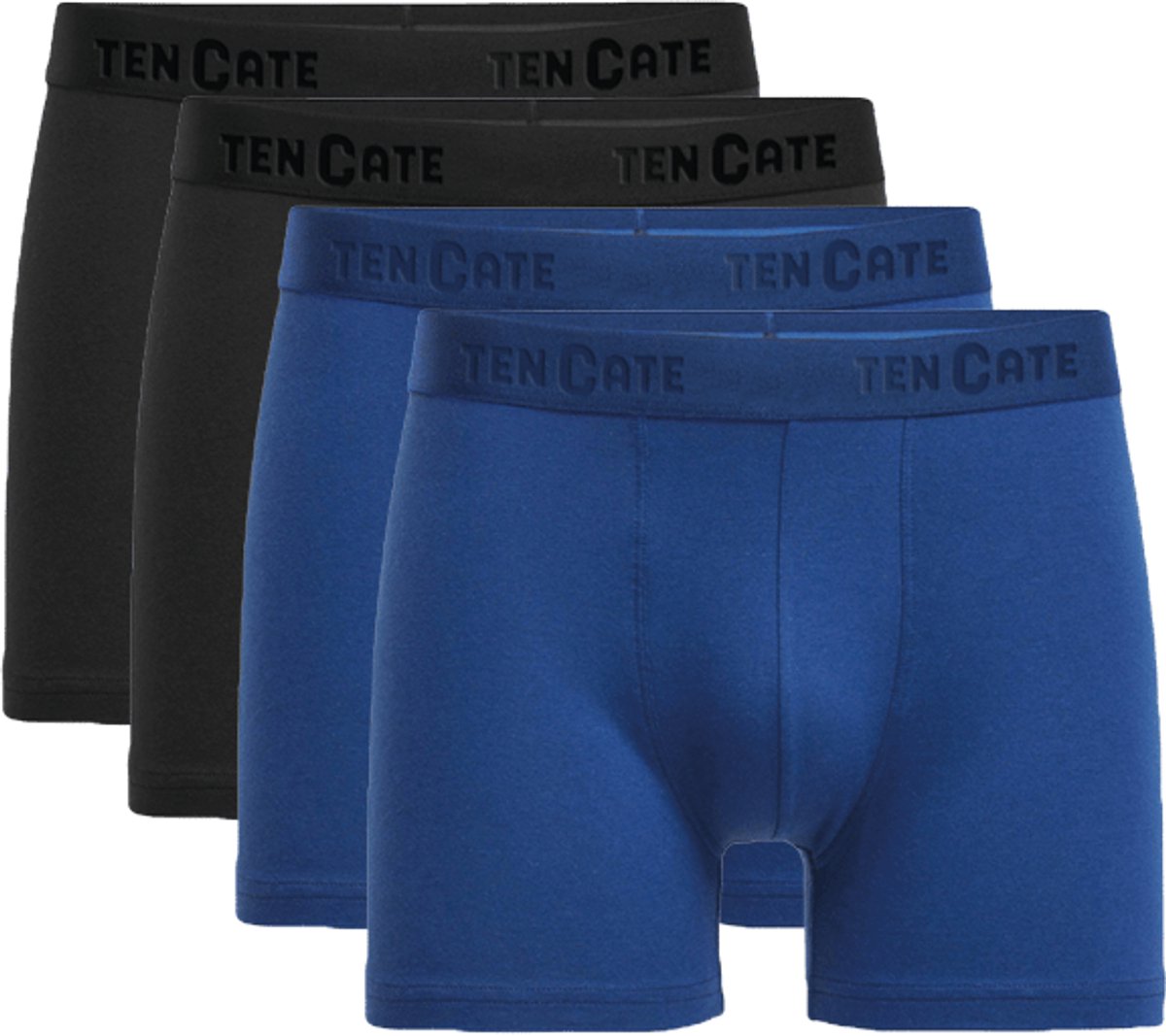 ten Cate Heren Shorts 4-pack – Ondergoed voor heren – Maat M – 4-PACK – Blue/black – Comfortabel Katoen Ondergoed – Ademend & Zacht – Voordeelverpakking