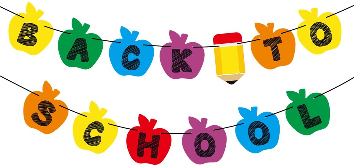 Allecto - Terug naar School Banner - Welkom Terug naar School Decoratie - 10 Feet - Feestdecoratie - Schoolfeest - Kinderen - Schooljaar