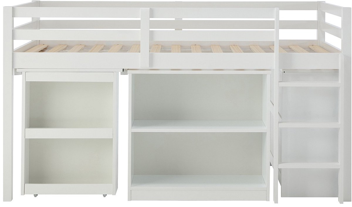 Vente-unique Combinatiebed hout wit 90 x 190 cm