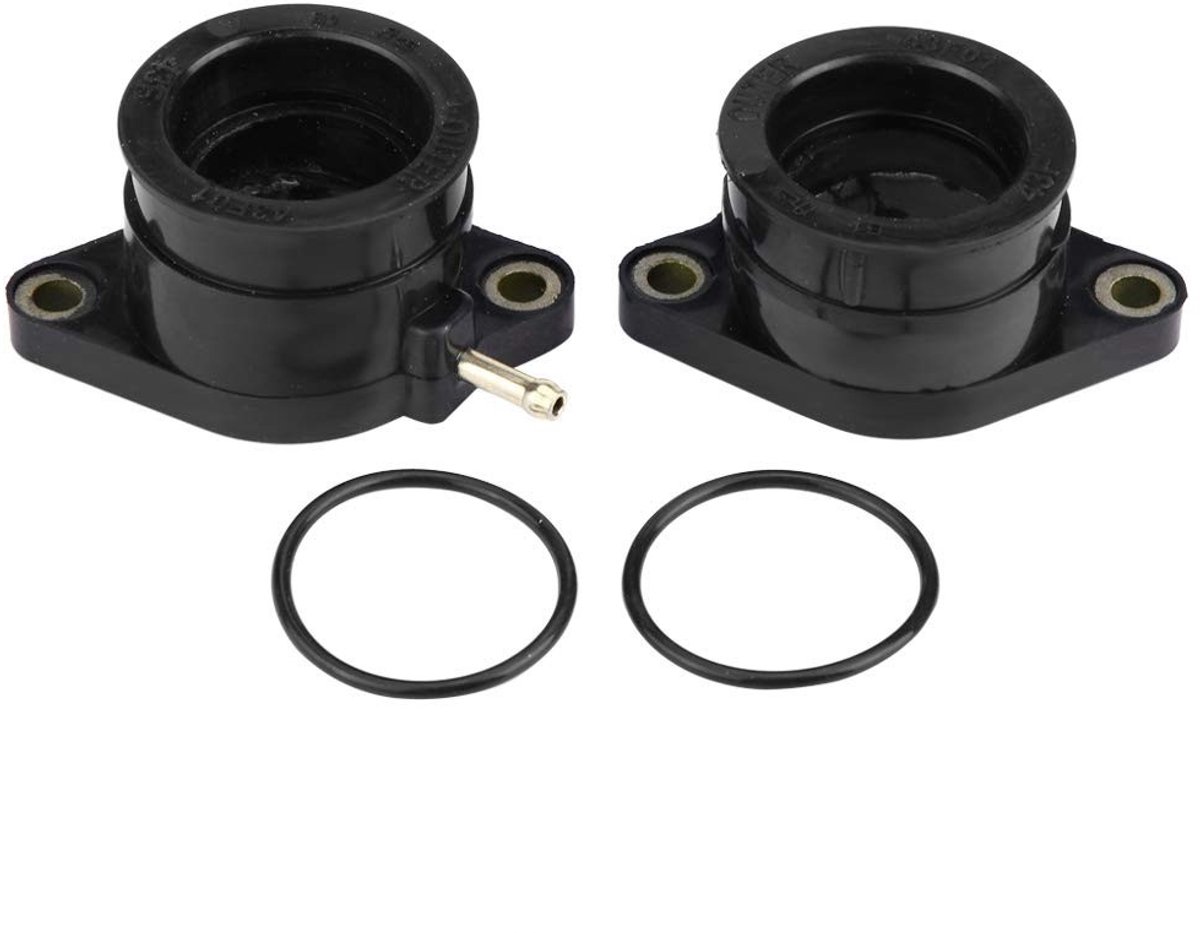 Allecto - Carburetor Suction Manifolds - Suction Boots - Hoogwaardige kwaliteit - Aluminium - Geschikt voor Yamaha TT600 en XT600 - Ideaal voor mot...