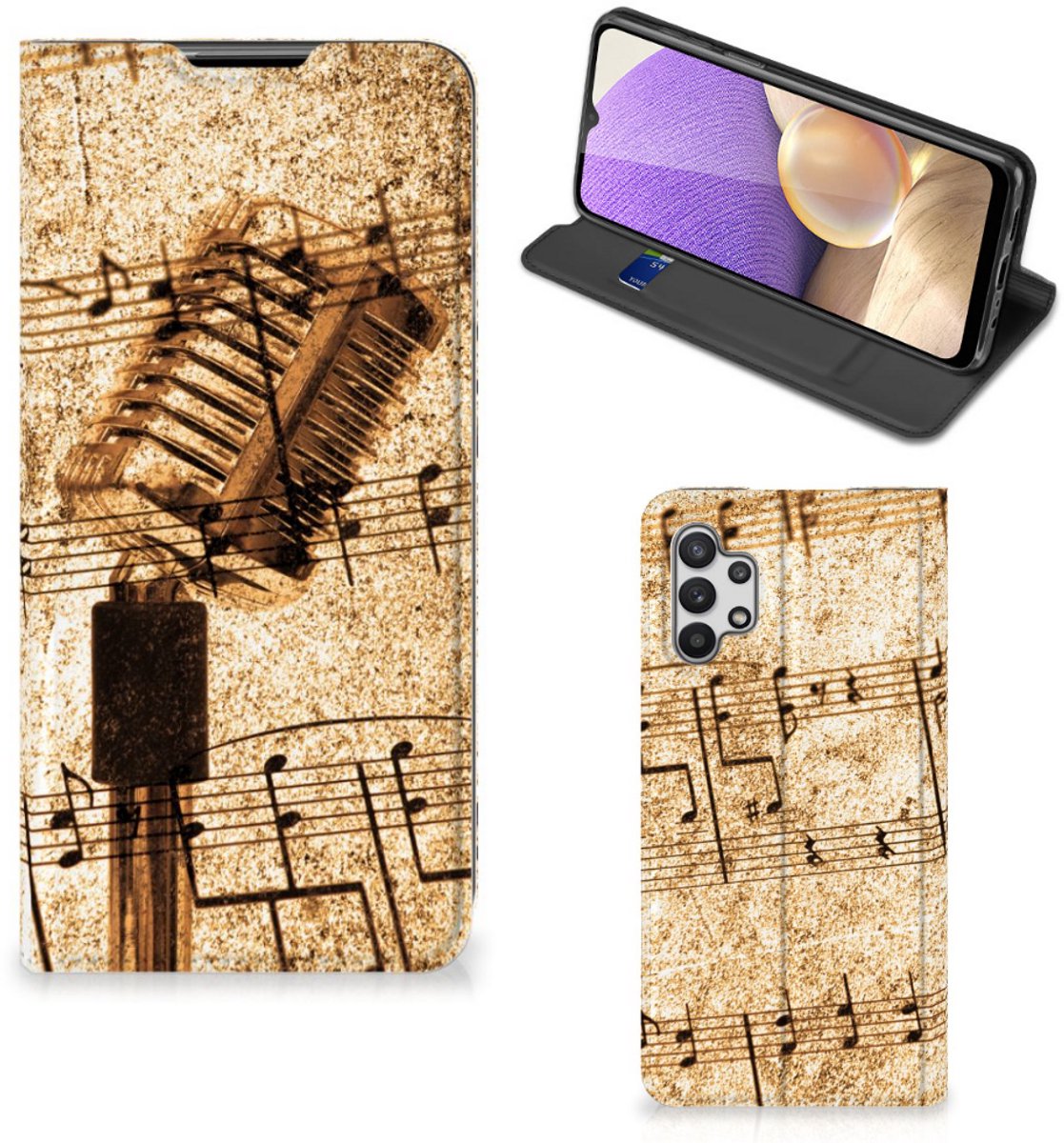 Book Case voor Samsung Galaxy A32 5G Stand Case Bladmuziek