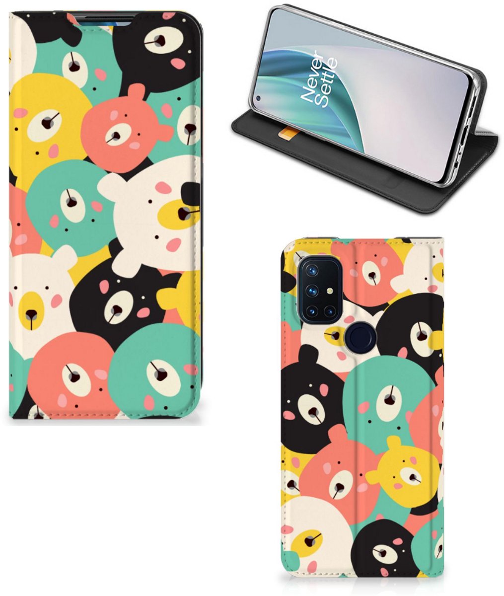 Standcase Hoesje voor OnePlus Nord N10 5G Magnet Case Bears