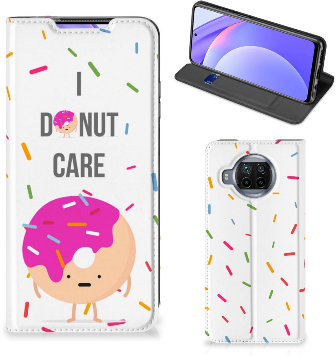 Xiaomi Mi 10T Lite Flip Style Cover Donut Roze