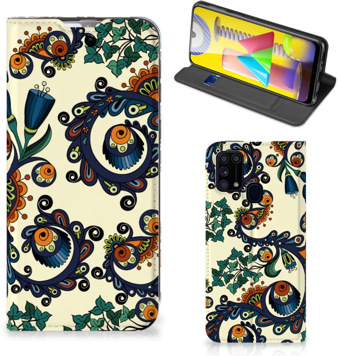 Telefoon Hoesje Samsung Galaxy M31 Barok Flower