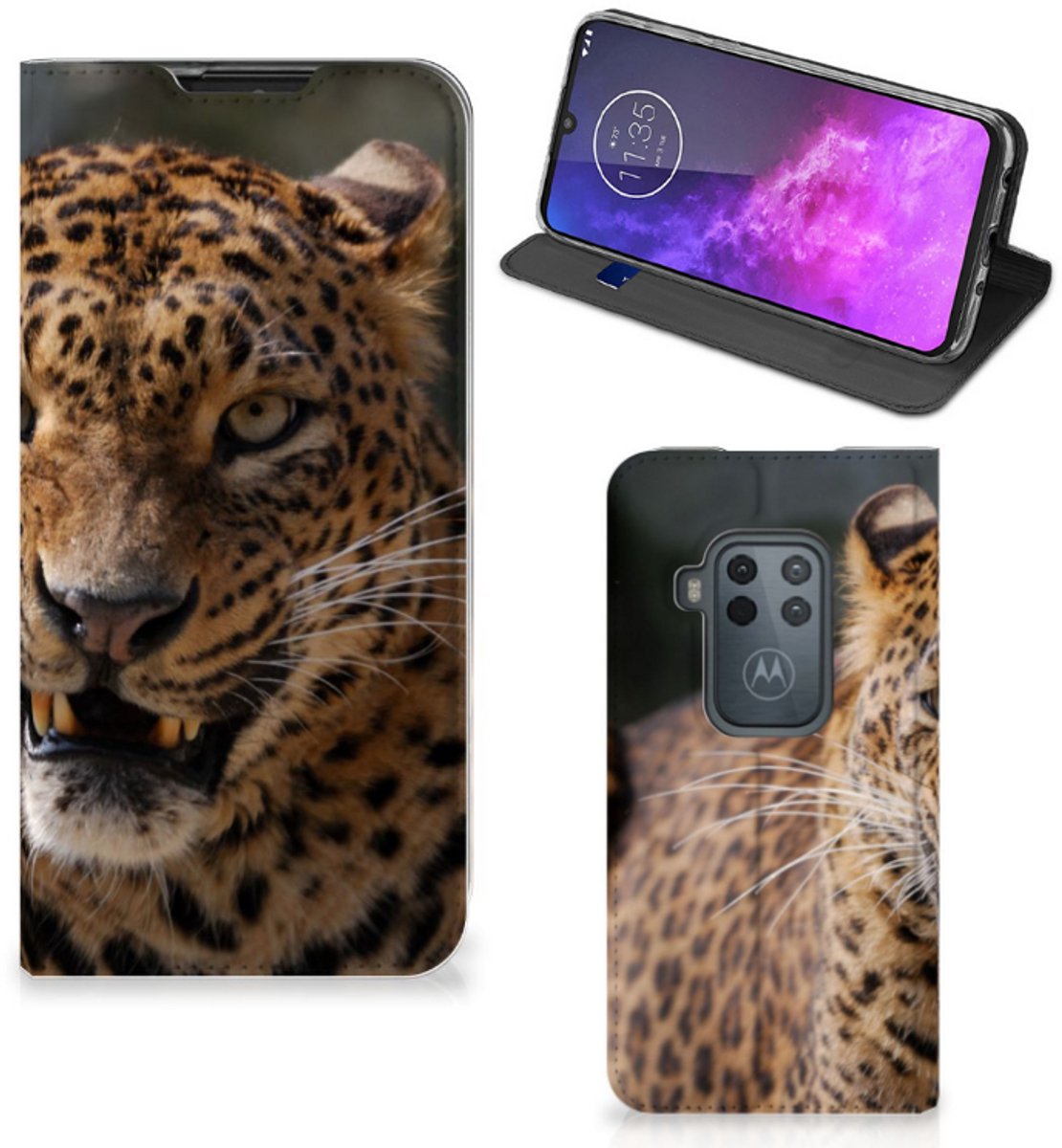 Motorola One Zoom Hoesje maken Luipaard