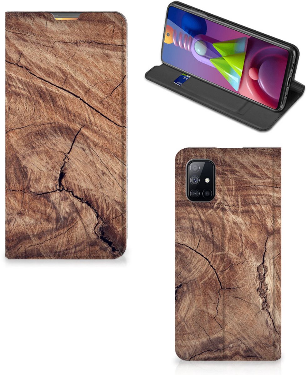 Standcase Hoesje voor Samsung Galaxy M51 Book Wallet Case Tree Trunk