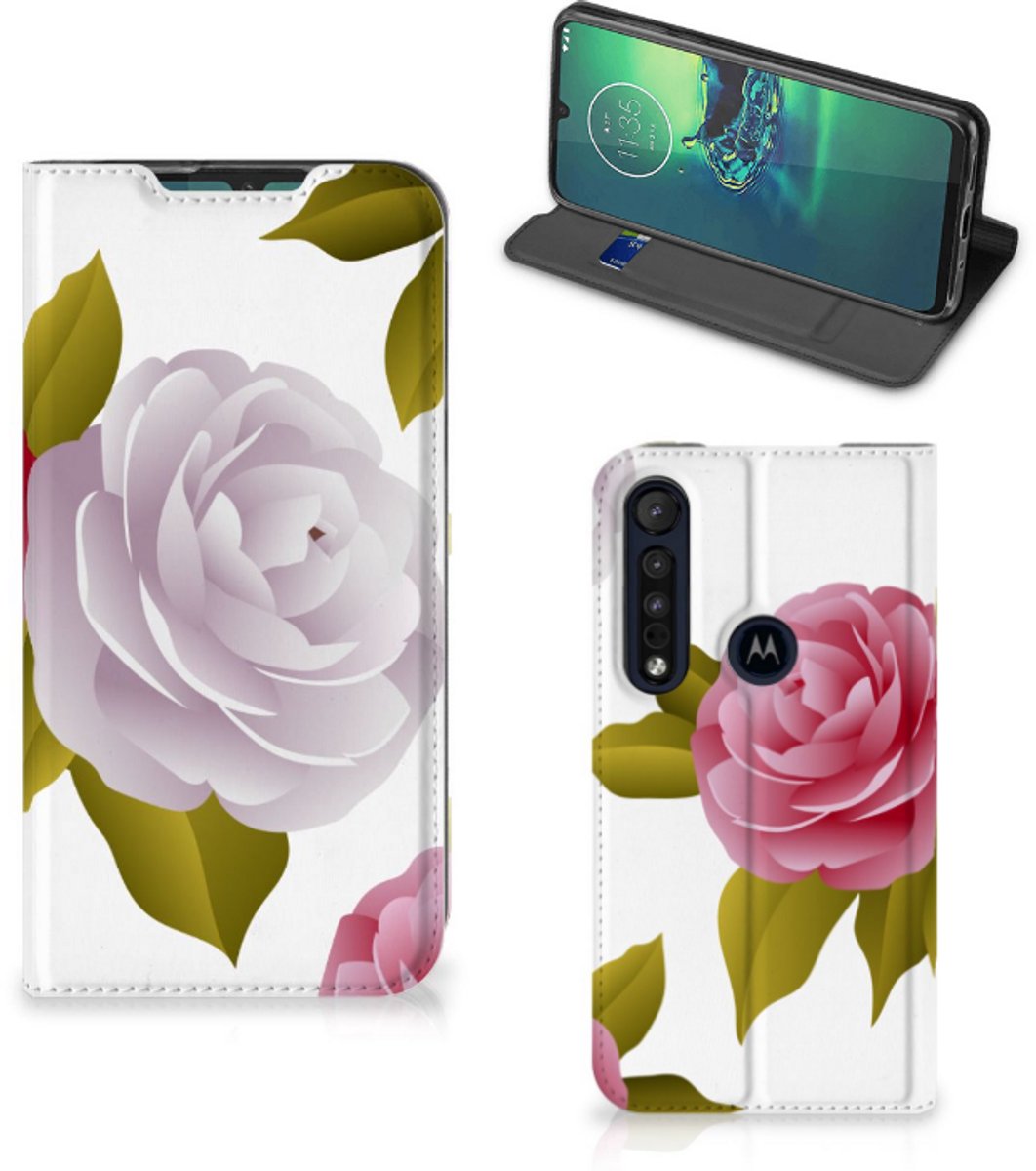 Motorola G8 Plus Smart Cover Roses