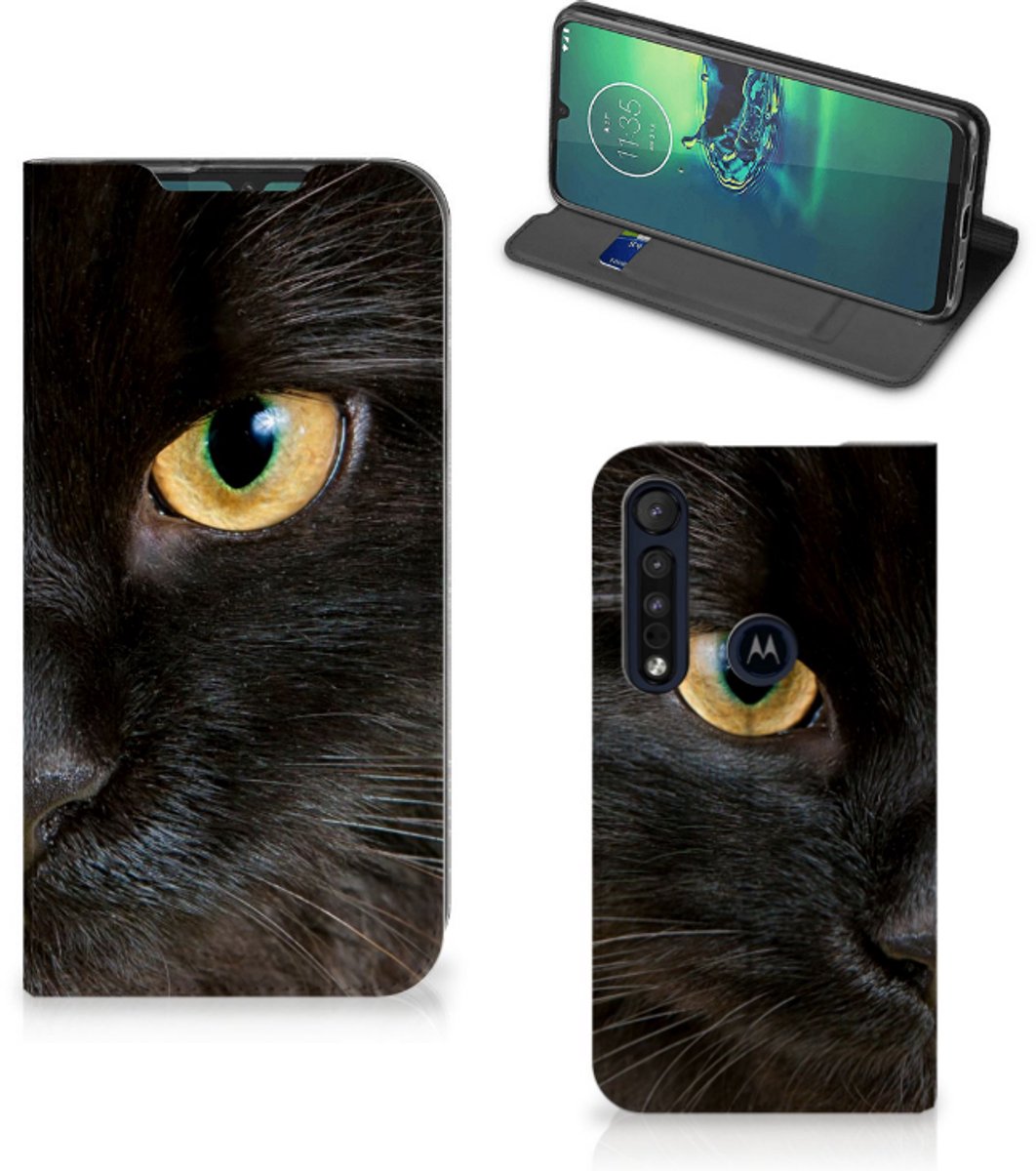 Motorola G8 Plus Hoesje maken Zwarte Kat