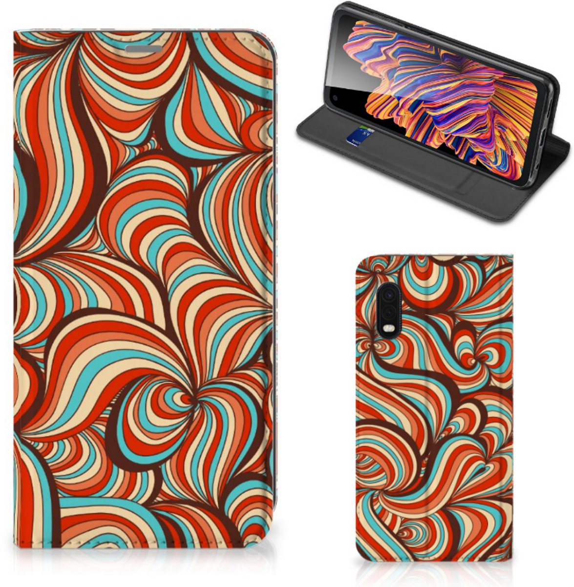 Samsung Xcover Pro Bookcase Retro