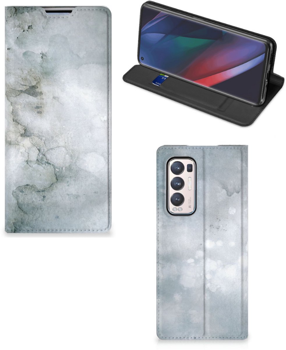 Bookcase OPPO Find X3 Neo Painting Grey