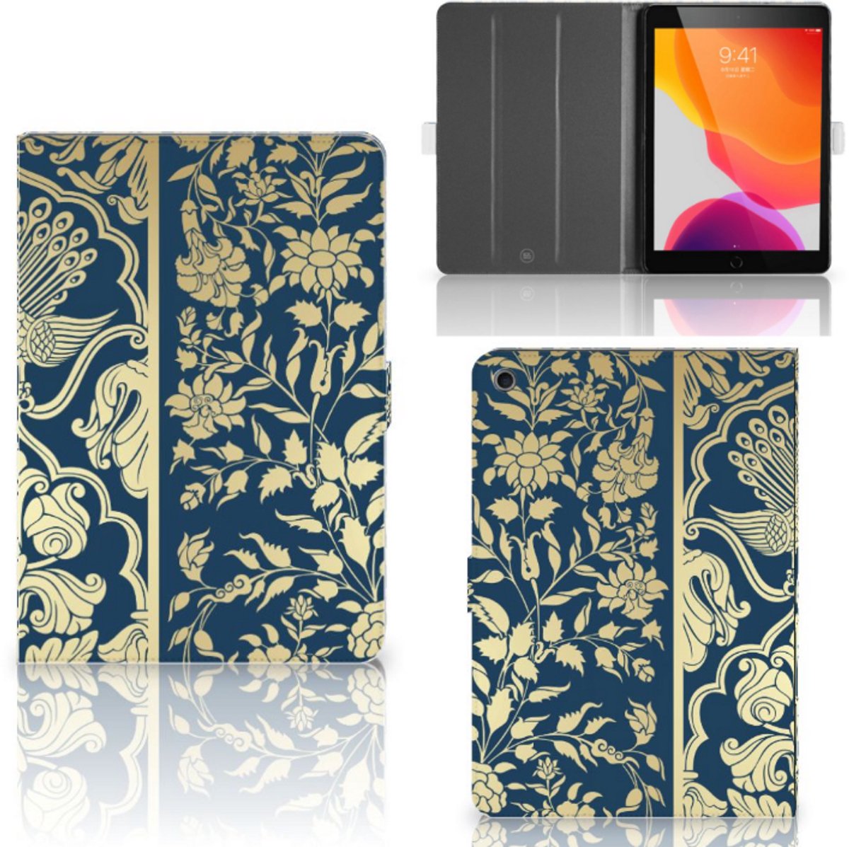 iPad 10.2 2019 | iPad 10.2 2020 | 10.2 2021 Tablet Cover Beige Flowers