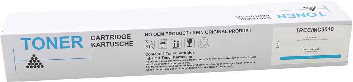 Ricoh - Toner cartridge - C3510A - Cyaan - 28.000 pagina’s - Huismerk - geschikt voor Ricoh IM C3010, Ricoh IM C3010A, Ricoh IM C3510, Ricoh IM C3510A
