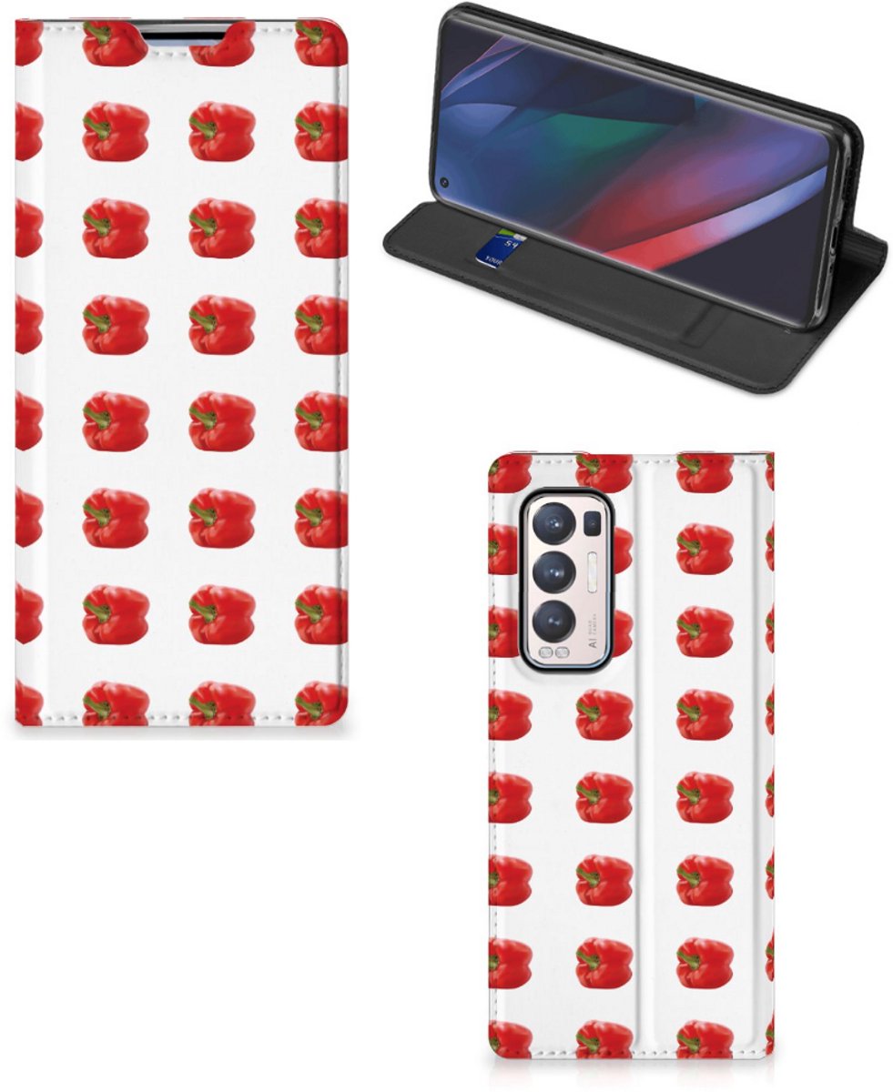 OPPO Find X3 Neo Flip Style Cover Paprika Red