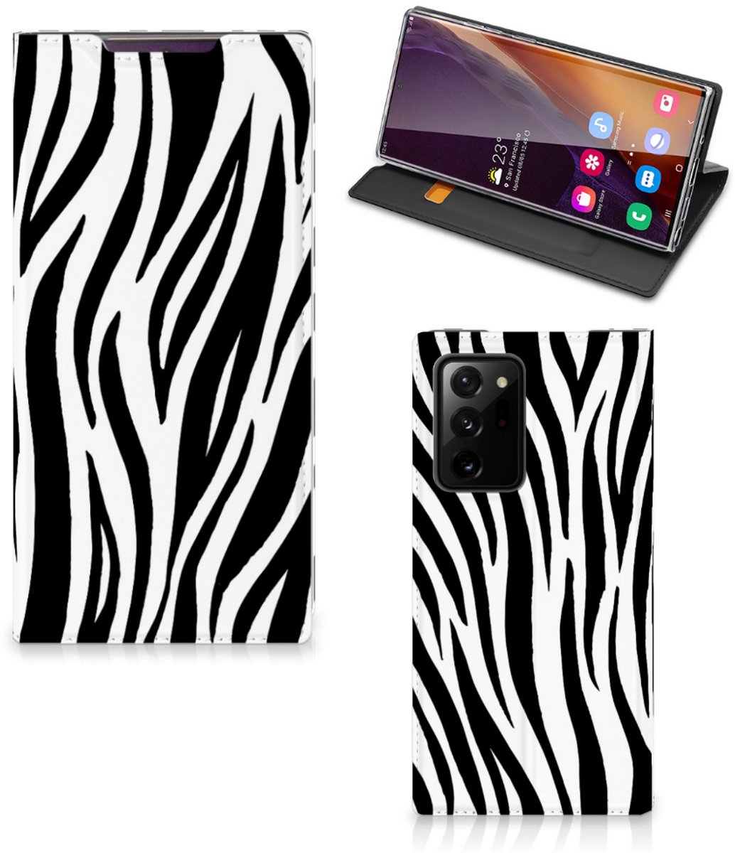 Standcase Hoesje voor Samsung Galaxy Note 20 Ultra Hoesje maken Zebra