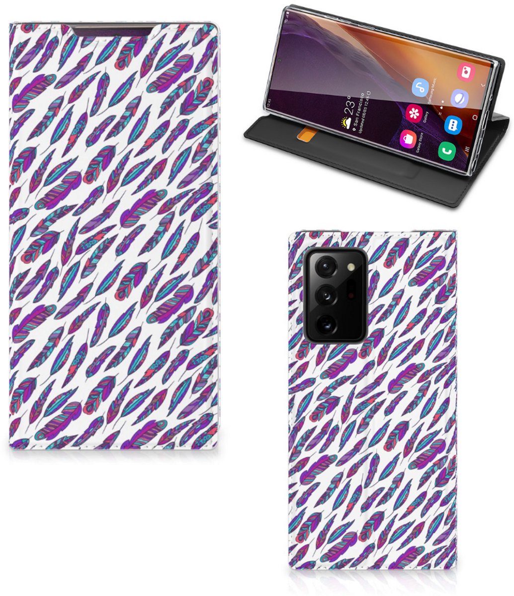 Samsung Galaxy Note 20 Ultra Hoesje met Magneet Feathers Color