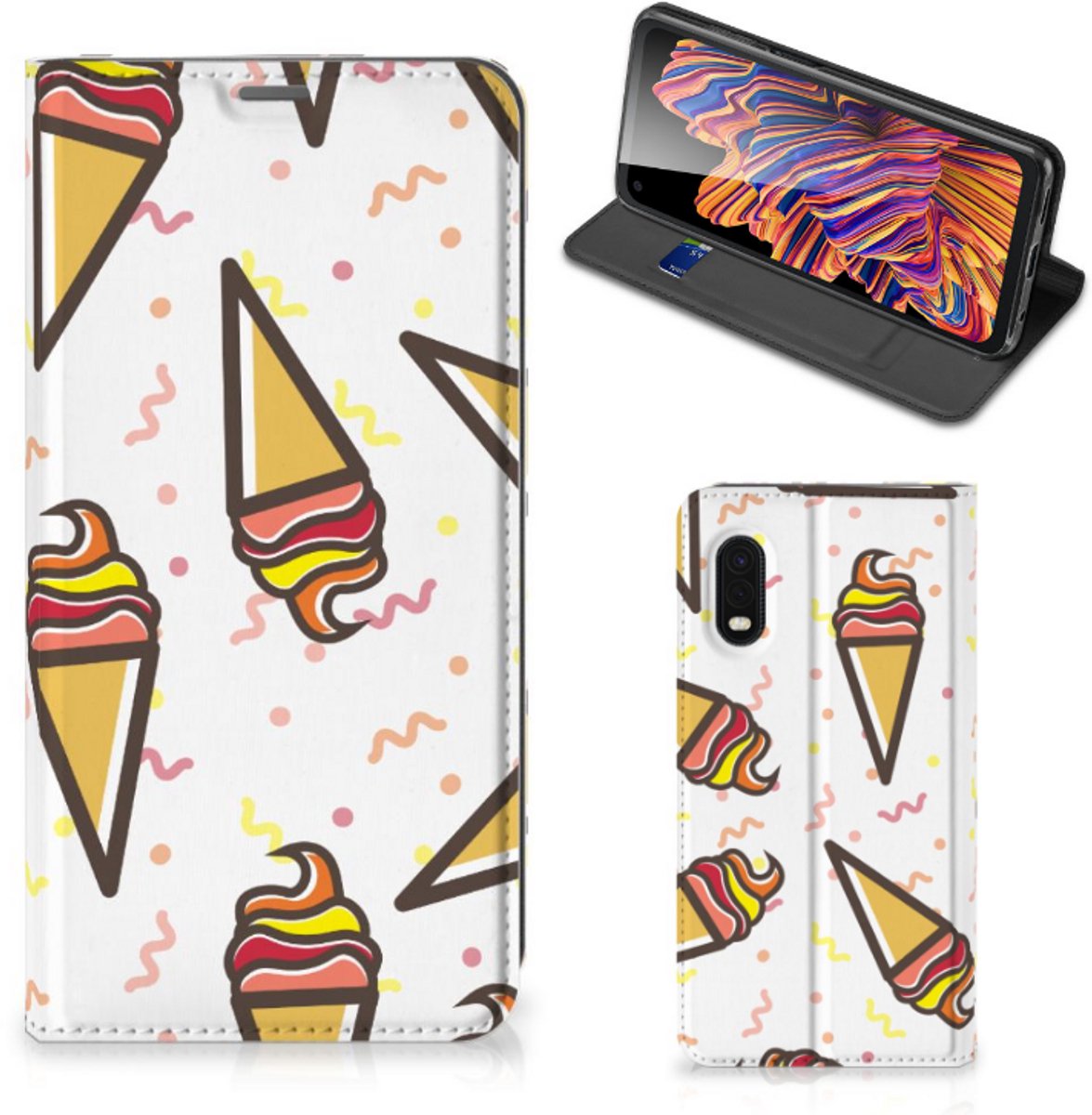 Book Case voor Samsung Xcover Pro Flip Style Cover Icecream