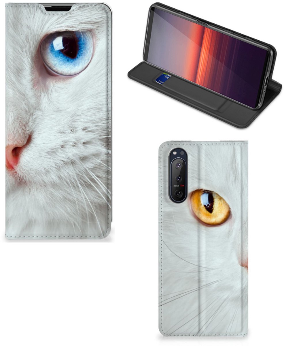 Sony Xperia 5 II Hoesje maken Witte Kat