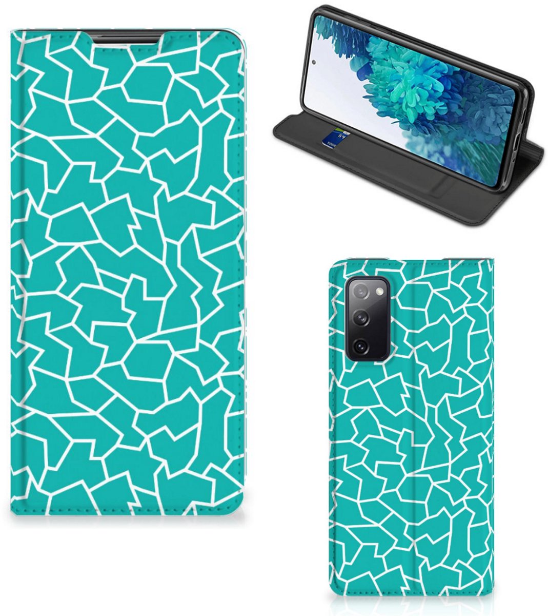 Samsung Galaxy S20 FE Bookcase Cracks Blue