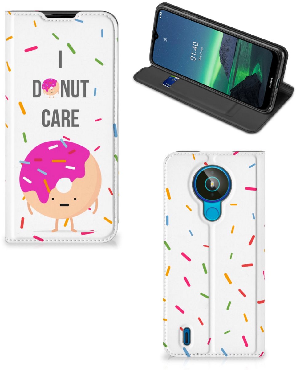 Nokia 1.4 Flip Style Cover Donut Roze