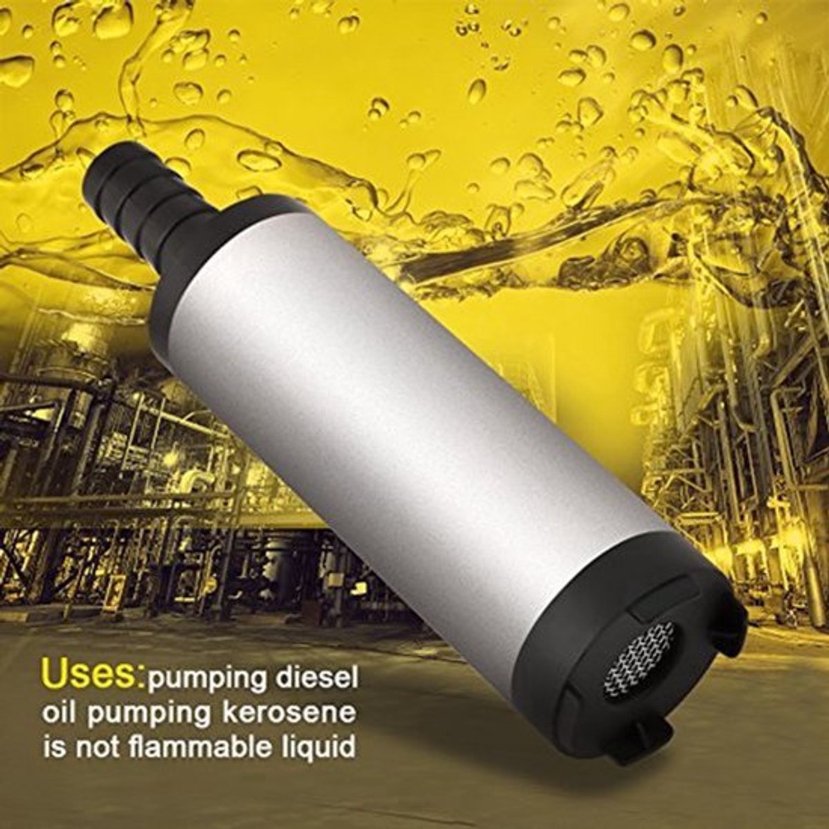 12V Submersibele Waterpomp - RVS - 3,8 cm voor Diesel en Kerosine