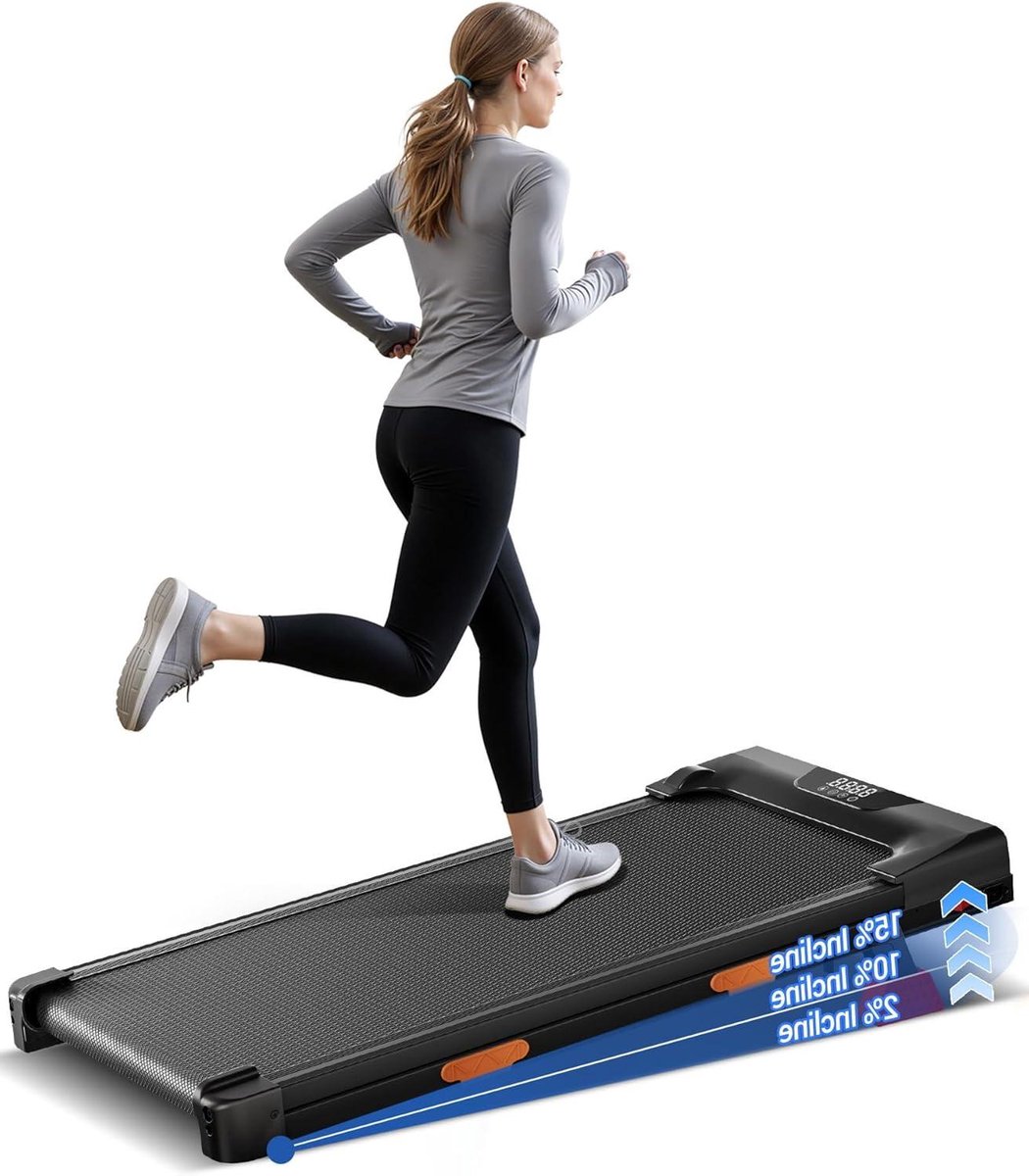 Opvouwbare Loopband - Thuis Fitness - Cardio Training - 15% Hellingshoek - 114x55x11 cm - Zwart