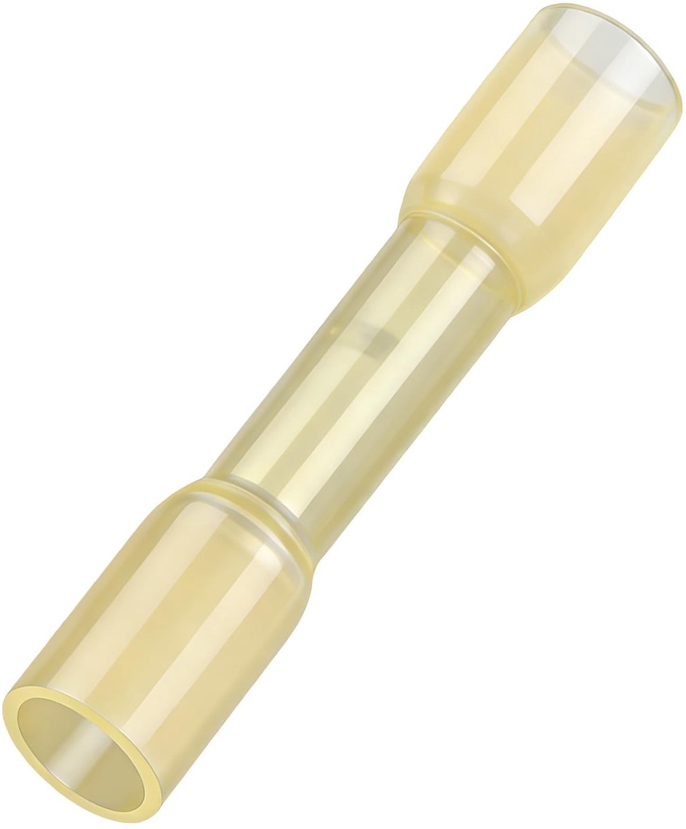 Dailygoods - Butt Splice Connector - Heat Shrinkable - 50 Pack - Geel - Elektrische Kabelverbinding - Geschikt voor 4-6mm2