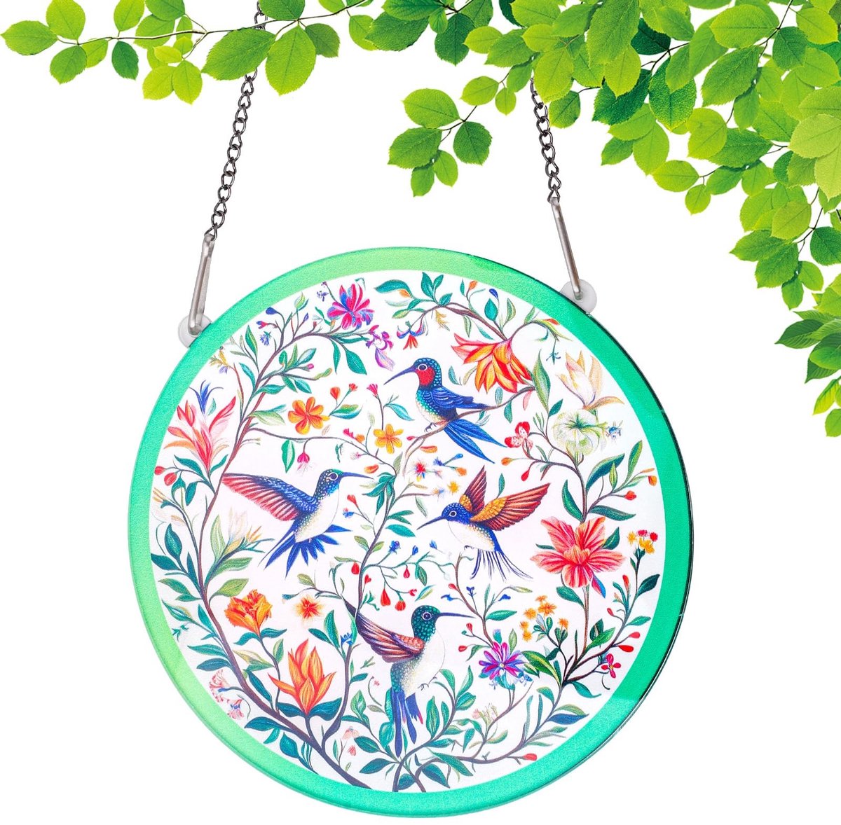 Dailygoods - Kolibrie Zonnevanger - Acryl Vogels - Decoratie voor Raam - Kleurrijk - Geschenken voor Vogelliefhebbers - Ornament voor Binnen
