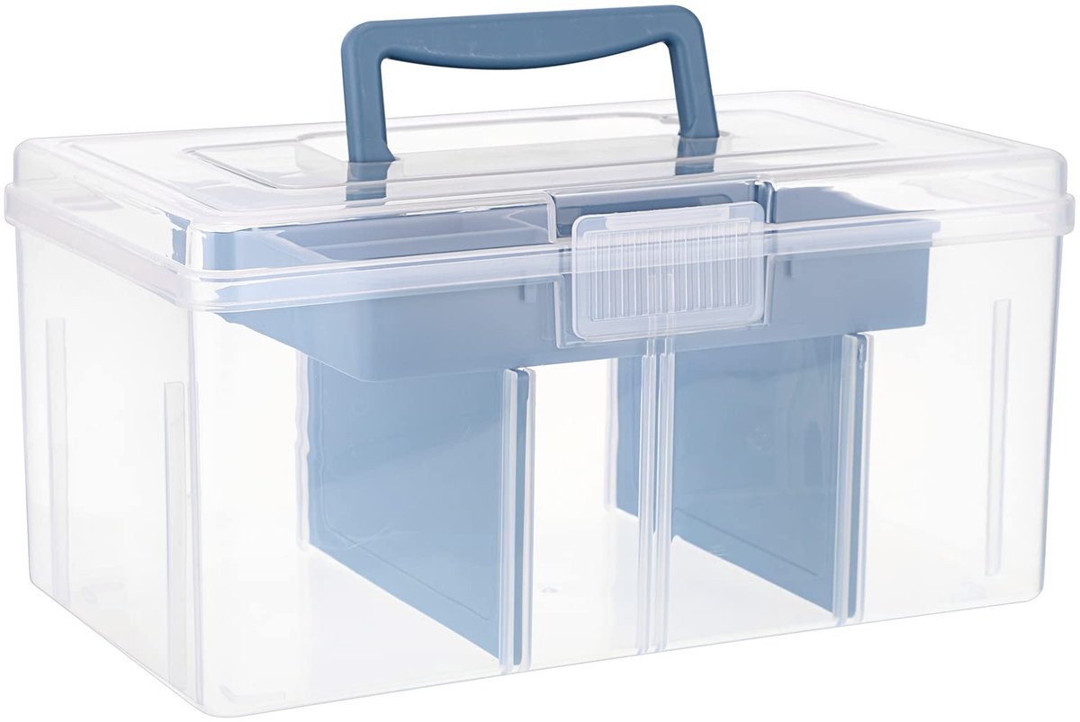 Dailygoods - Opbergdoos - Multifuntionele Opbergcontainer - 7-vaks - Plastic - Organiseren van speelgoed en knutselspullen - Geschikt voor huis en hob