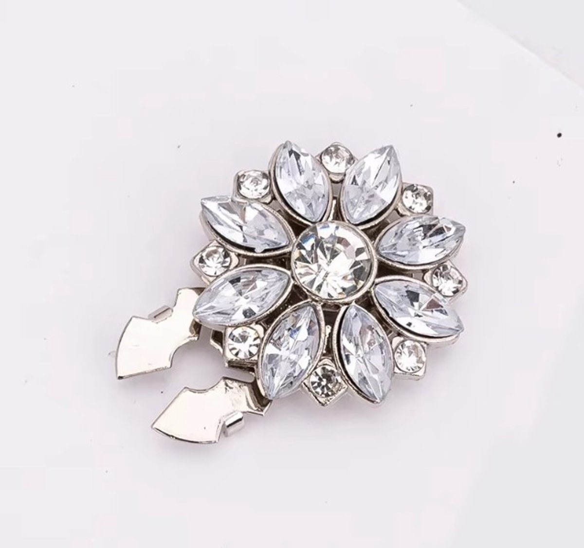Go Go Gadget - Knoop beschermer - Button cover - Kleding accessoire - Bloem - 1 set van 2 stuks - Zilver