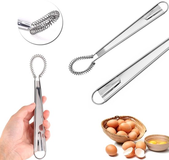 Dailygoods - Handmixer - Gardes - Roterend - Roestvrij staal - Menggereedschap - Voor koken en bakken - 30,5 cm + 25,4 cm van Dailygoods — afbeelding 3