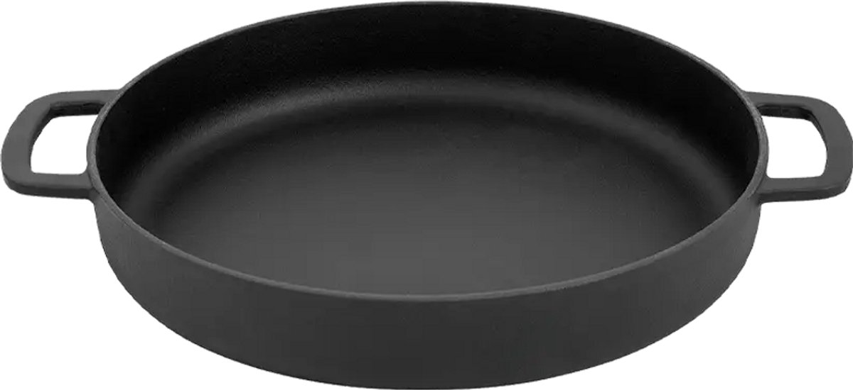 Combekk Gietijzeren Koekenpan Ø 24cm - 100% gerecycled - PFAS-vrij - Geschikt voor Inductie - Zwart