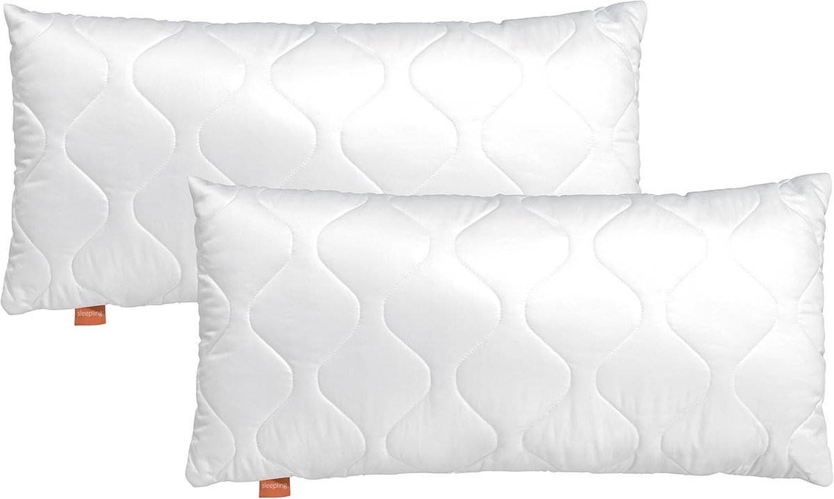 Famanu Set van 2 Comfort kussens met ritssluiting, 100% microvezel, 40 x 80 cm, wit. Een veelzijdige en handige keuze voor dagelijks gebruik in en om het huis.
