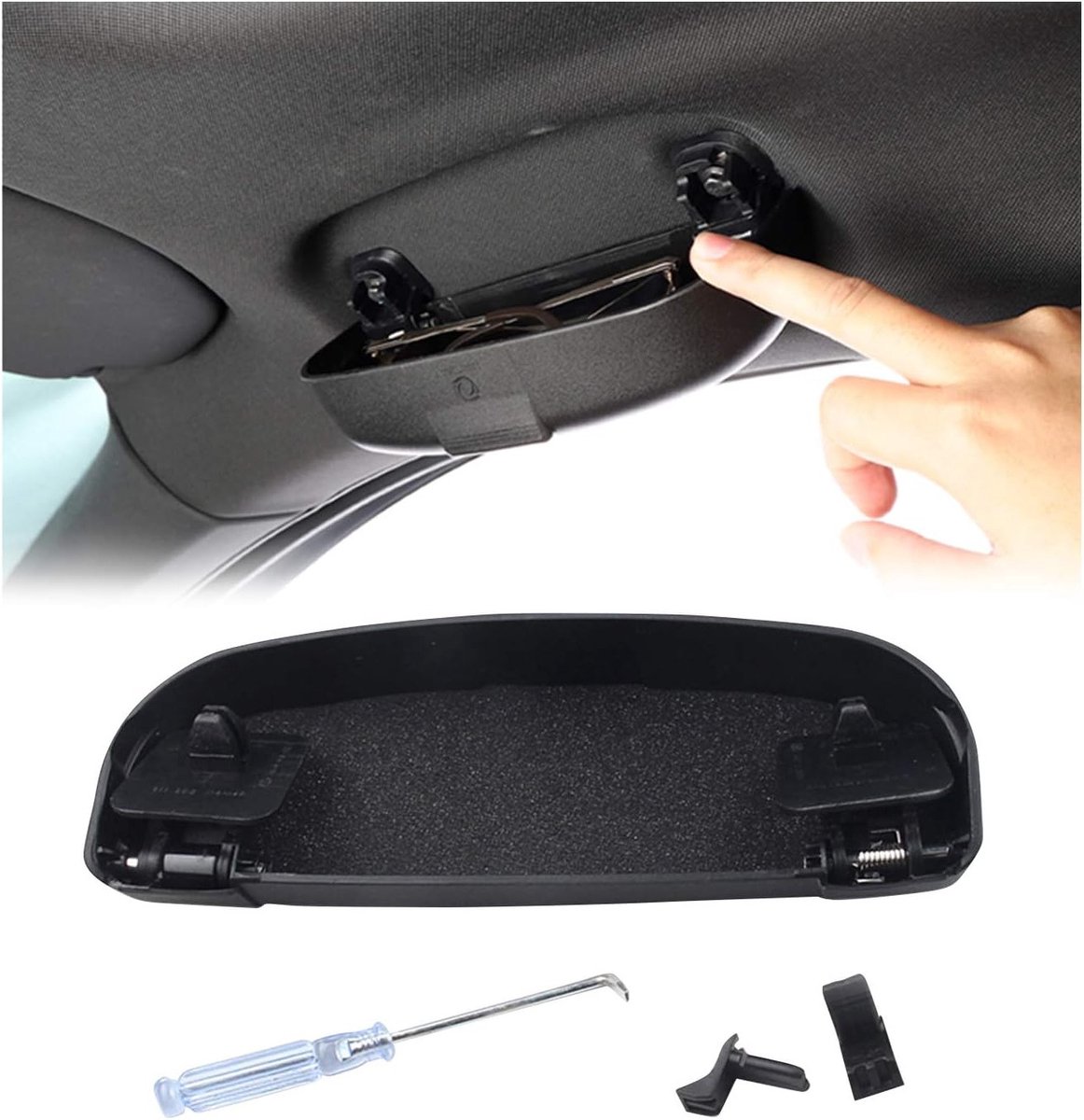 Glazenhouder voor Auto - Zonnebril Organizer voor Benz GLA, W205, GLC, B-Class en A-Class - Praktische Opbergruimte voor Zonnebrillen en Accessoires