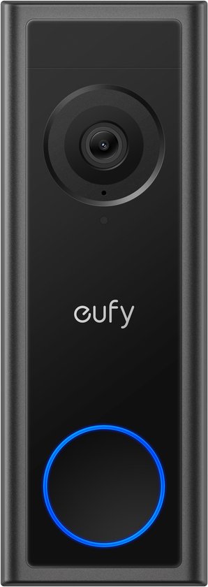 eufy C30 2K Draadloze Video Deurbel - 2K FHD - Accu - Zwart - Op batterijen - 16:9 Uitgebreid beeld - Eenvoudige installatie - Live videogesprek - Mens- en bewegingsdetectie - Compatibel met HomeBase S380 - Geen abonnementskosten