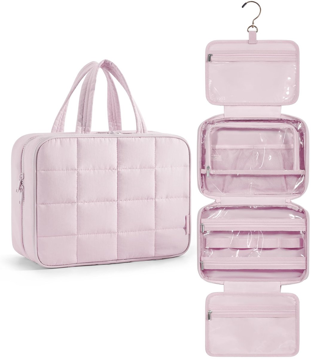 Dailygoods - Hangende toilettas - Make-uptas - Sieradenorganizer - Roze - Toilettas voor dames - Reizen - Grote toilettas