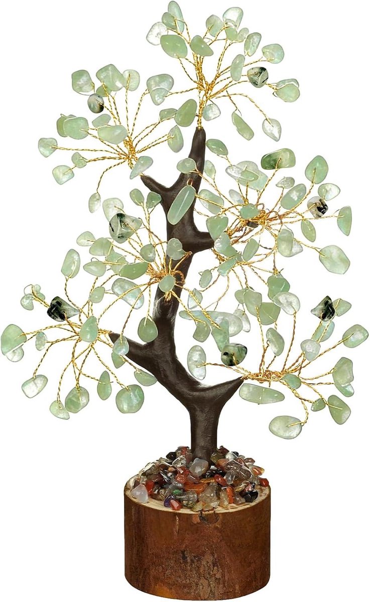 longziming -Kristallen Levensboom - Edelstenen Boom - Chakra Decoratie - Energie Harmonisatie - Feng Shui Balans - Natuurlijke Kristallen - Handgemaakt Design - Spirituele Sfeer - 1 Stuk