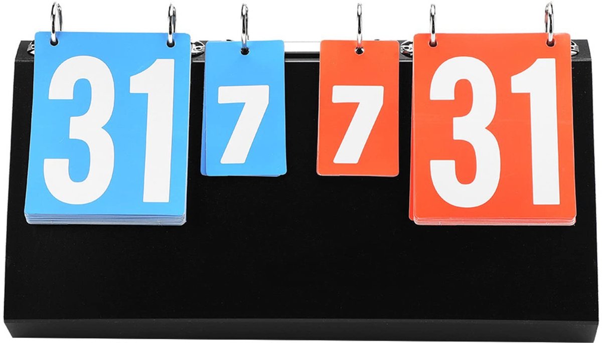 Dailygoods - Digitale Scorebord voor Sporten - 4-Cijferig Voetbal en Volleybal Scorebord - Sportaccessoire - Geschikt voor Wedstrijden - Multifunction