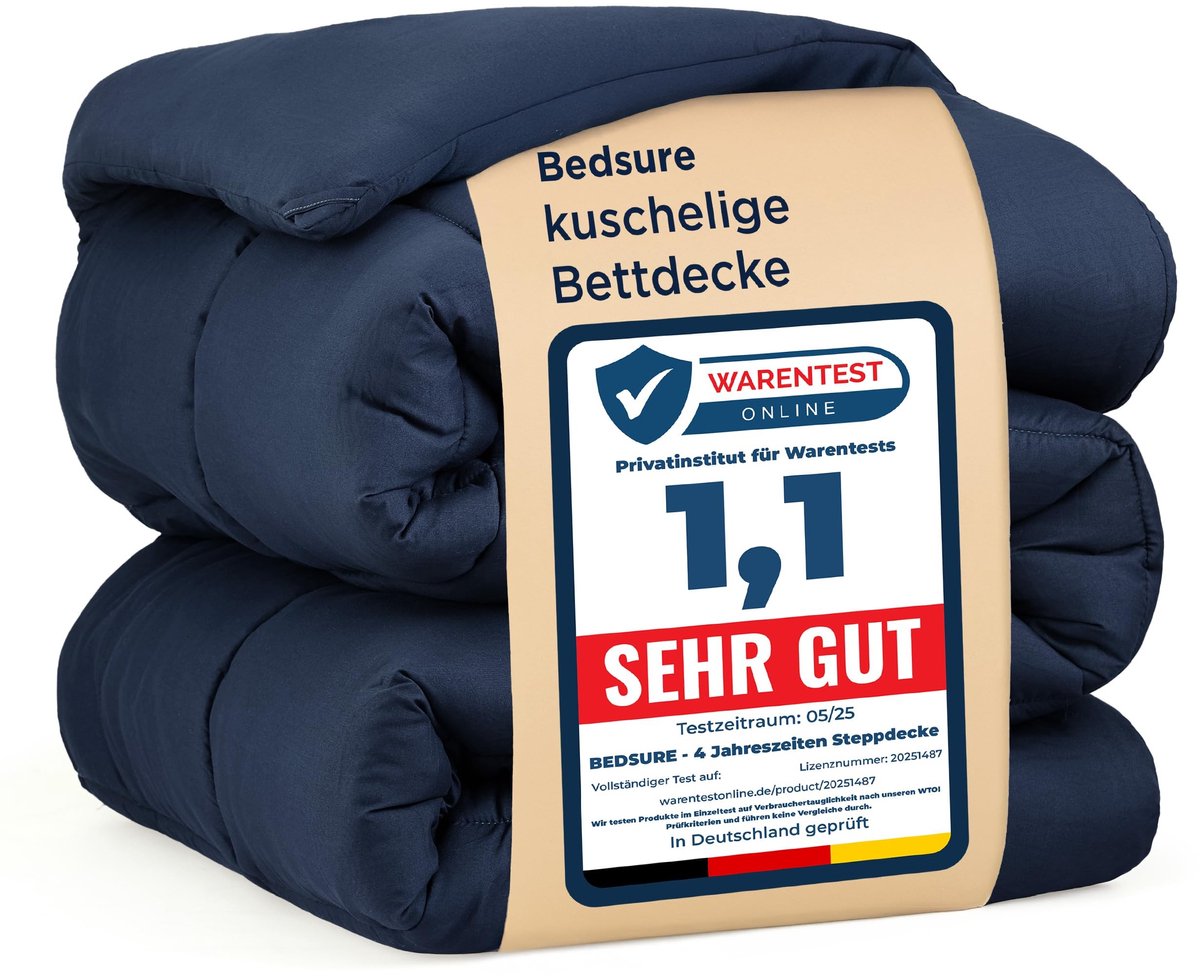 Dailygoods - Dekbed 240x220cm - 4 Seizoenen - Oeko-TEX Gecertificeerd - Blauw - Warm Dekbed voor Allergiepatiënten - Zacht en Comfortabel