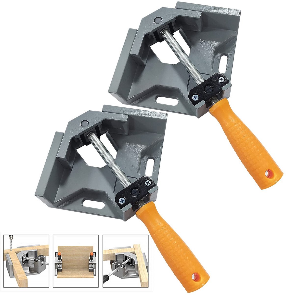 Elzusha - Hoekklem 90 graden - Houtbewerking - Aluminiumlegering - Zwenkkaak - Enig Handvat - Sterk en duurzaam - Geschikt voor houtliefhebbers - S...