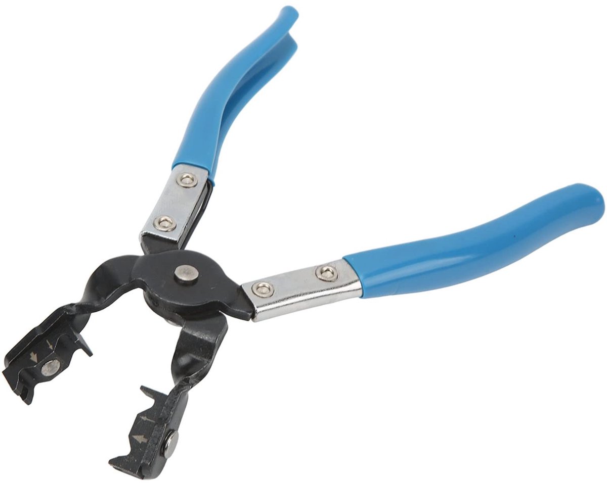 Dailygoods - Slangklemtang - Gebogen Type Zwenkbekken - Ergonomische Handgrepen - Universeel - Voor R-type Slangen - Ideaal voor Herbruikbare Slangkle