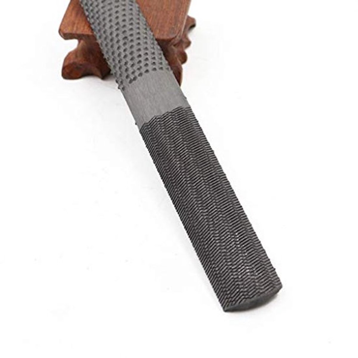 Allecto plus - 4 in 1 Stalen Plat Rasp Bestand voor Houtbewerking - 200 mm - Grof Snijden en Rasping - Hand Rasp - Half Ronde Vorm - 4-weg Schoen Rasp