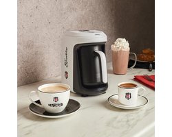 Karaca x Beşiktaş Gelicentieerde Hatır Hüps Turkse Koffiemachine met Melkfunctie en Clublied