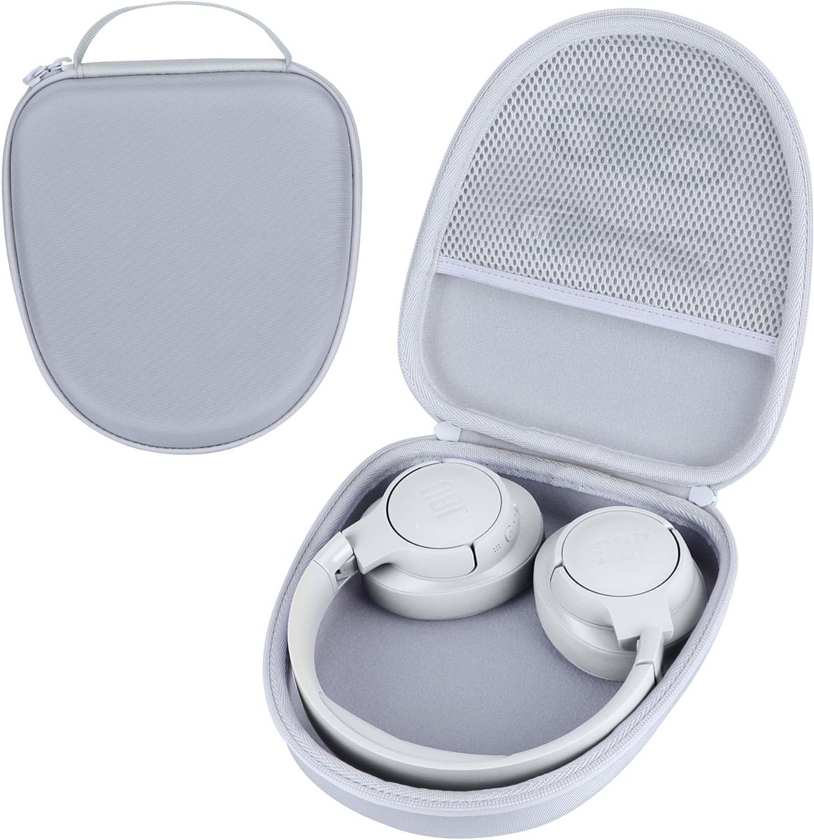 Duurzame Hard Case voor On-Ear Hoofdtelefoons, Geschikt voor JBL Tune en Live Modellen (Wit)