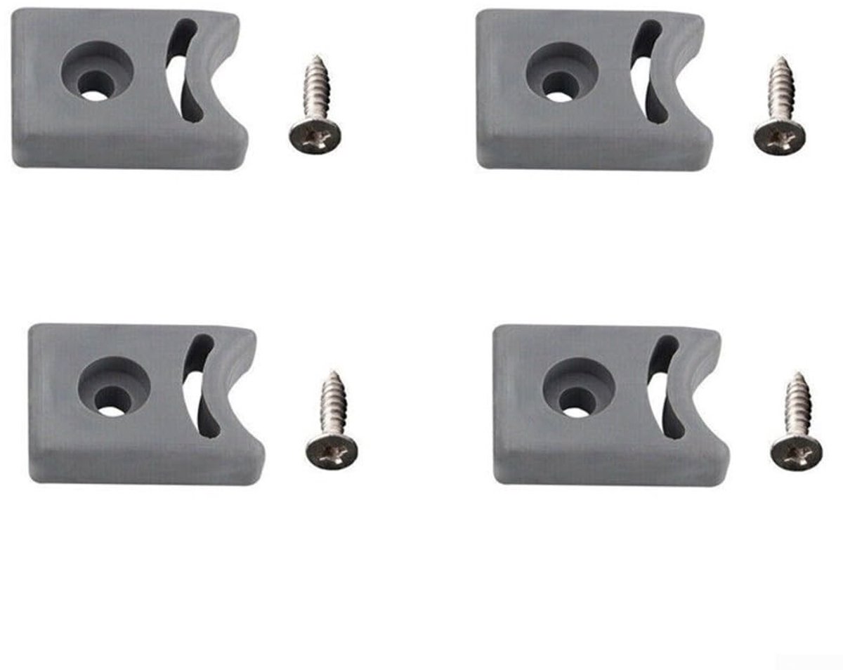 Vlemico - Douchekamer Katrol Accessoires - Rubber Stops en Bumpers - Duurzaam en Functioneel - Vierkante Buffer Blok - Inclusief Schroeven - Geschi...