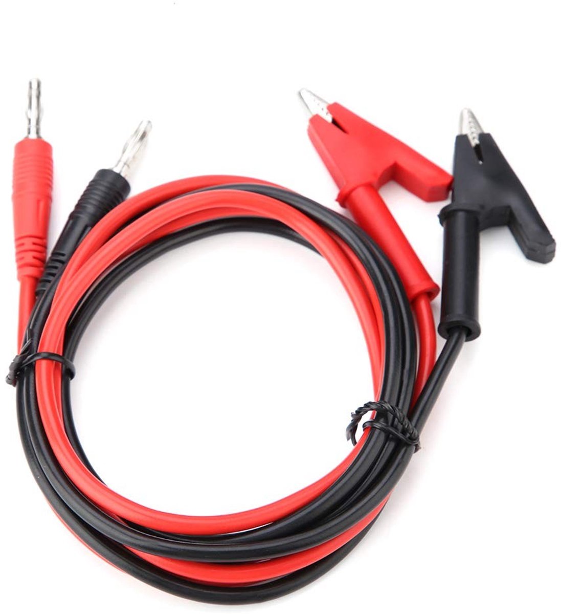 Allecto - Silicone Banana Plug - 4 mm - met Pliers - 2 Stuks - Rood en Zwart - Connectoren - Geschikt voor luidsprekers en audioapparatuur