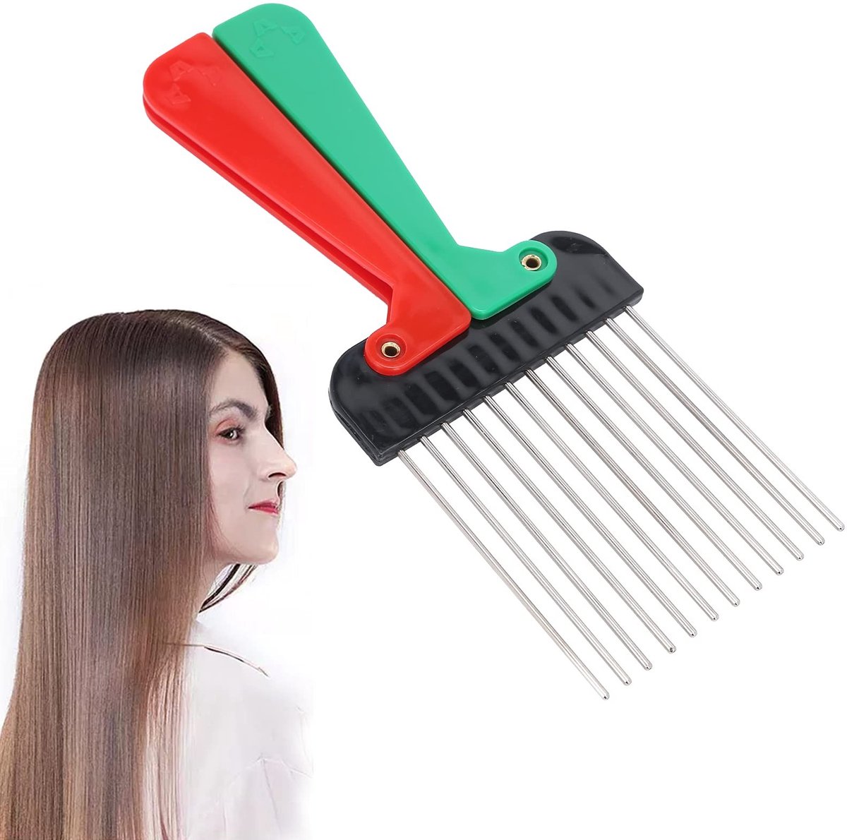 Allecto - Draagbare Kapsalon Pick Kam - Haar Ontwarren Tool - Brede Tand - Styling Accessoire - Voor Alle Haartypes - Ideaal voor Afro Haar